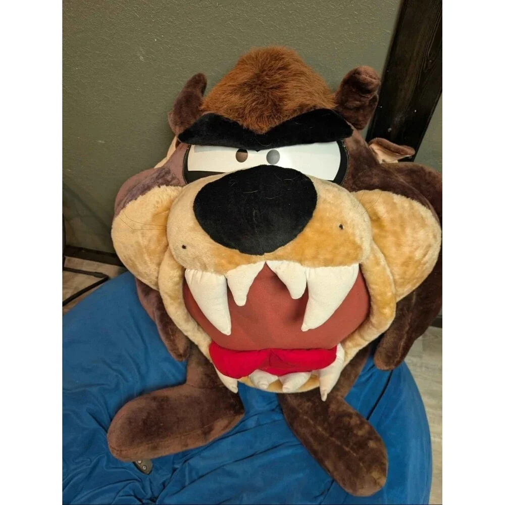 4 Foot Vintage 1994 Taz Plush Ace Novelty Looney Tunes Tasmanian Devil Retro